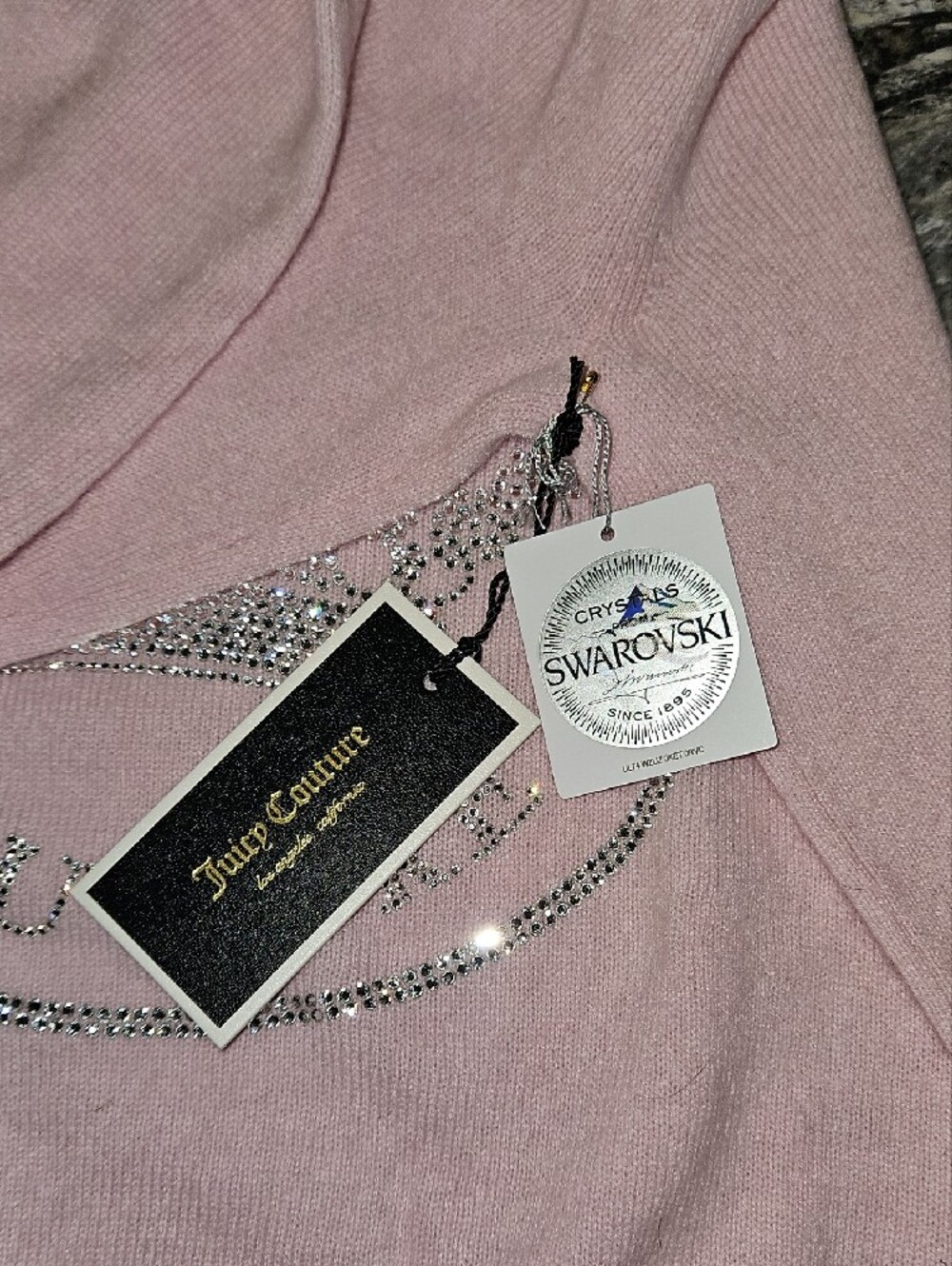 Juicy Couture Light Pink Swarovski Cashmere Sweater - Picture 6 of 6
